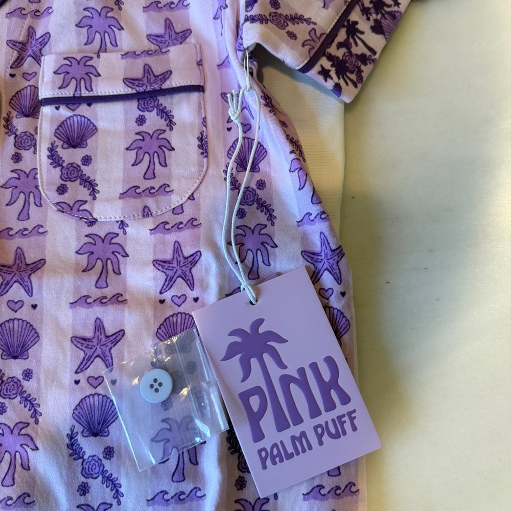 BRAND NEW Pink Palm Puff Pajamas in Twilight - Picture 11 of 11